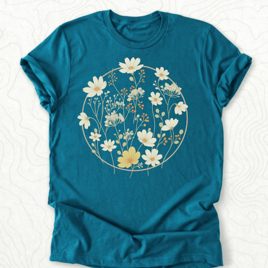 Wildflower Bouquet Tee - Deep Teal