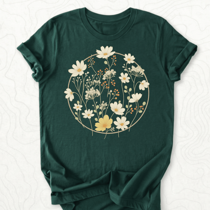 Wildflower Bouquet Tee - Forest