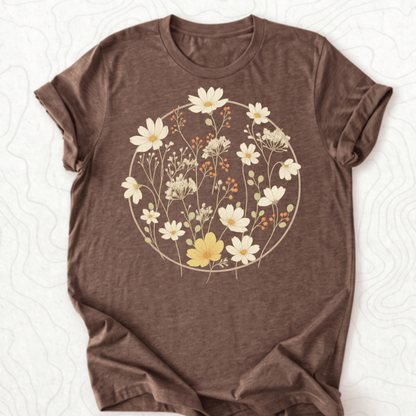 Wildflower Bouquet Tee - Heather Brown