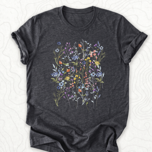 Wildflower Bouquet Tee - Dark Grey Heather