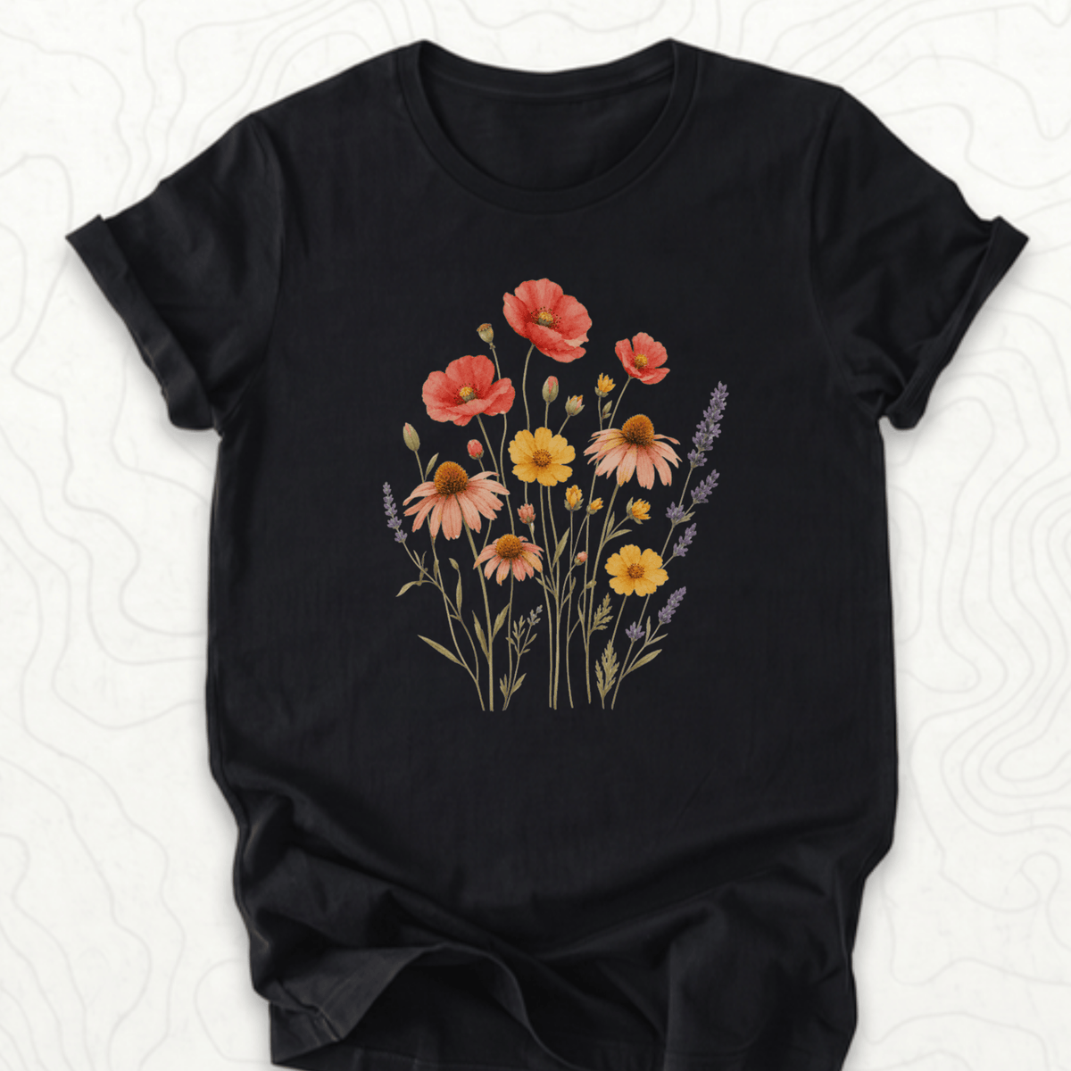 Wildflower Bouquet Tee - Black