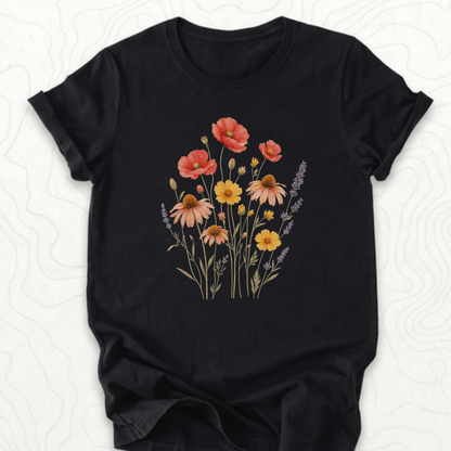 Wildflower Bouquet Tee - Black
