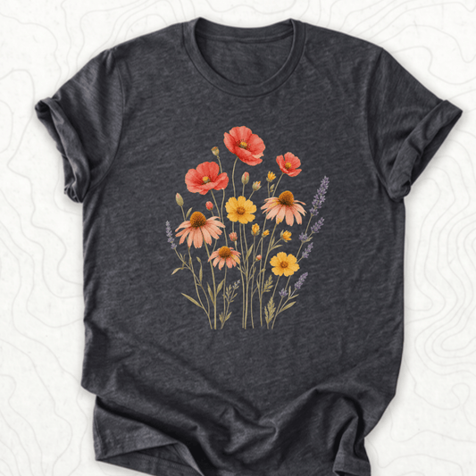 Wildflower Bouquet Tee - Dark Grey Heather