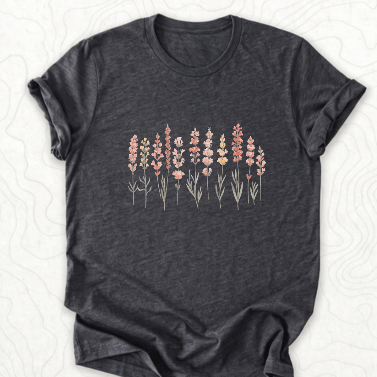 Wildflower Bouquet Tee - Dark Grey Heather