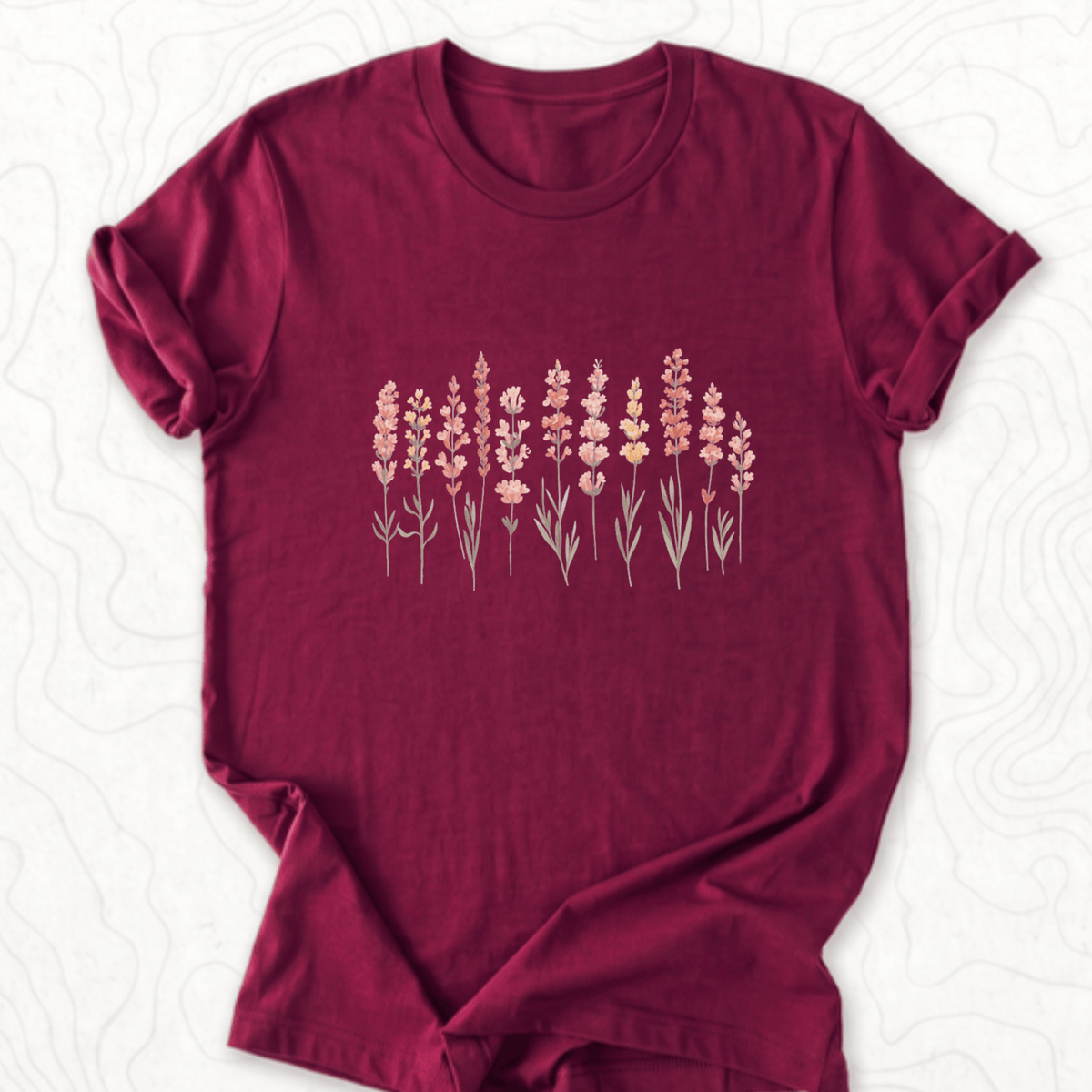 Wildflower Bouquet Tee - Maroon
