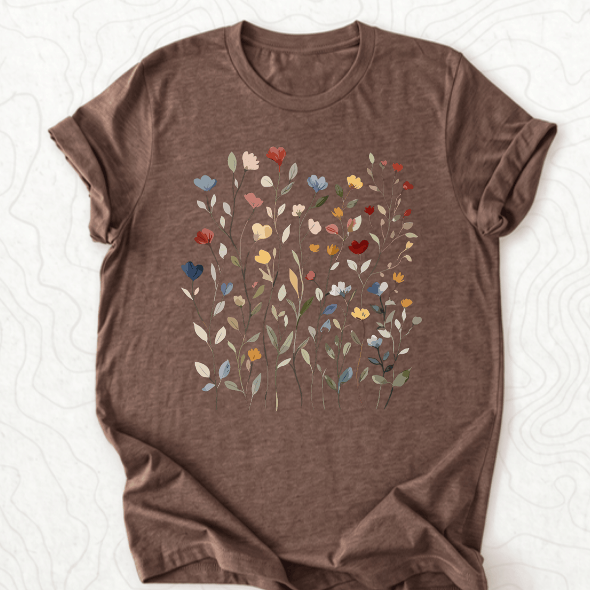 Wildflower Bouquet Tee - Heather Brown