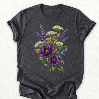 Wildflower Bouquet Tee - Dark Grey Heather