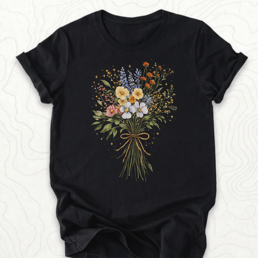 Wildflower Bouquet Tee - Black