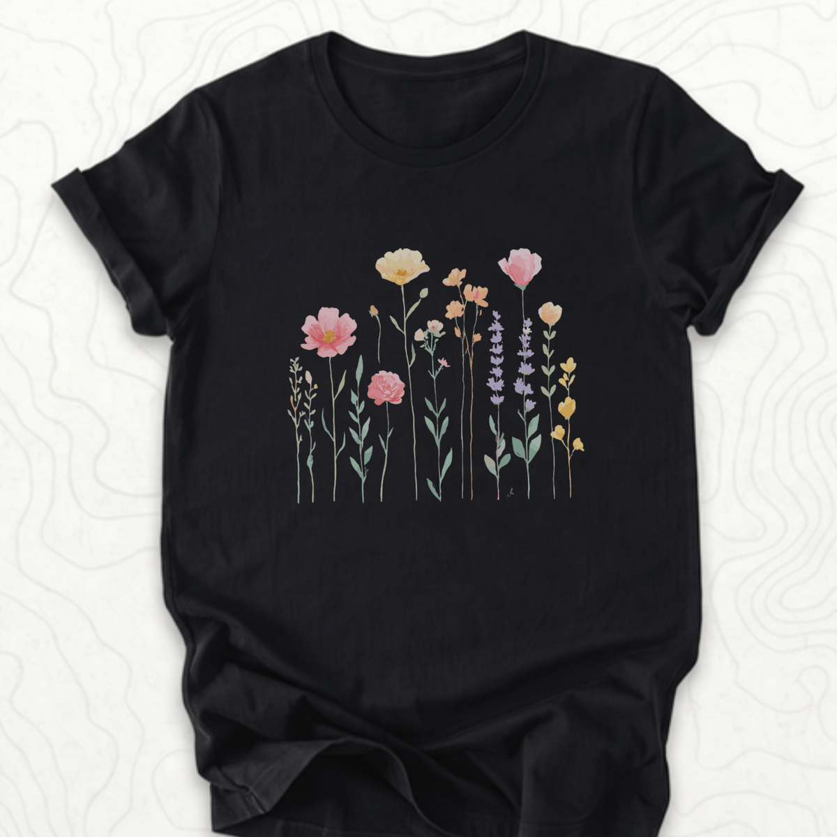Wildflower Bouquet Tee - Black