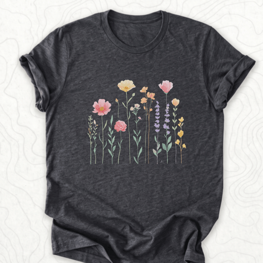 Wildflower Bouquet Tee - Dark Grey Heather