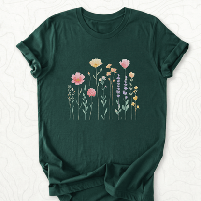 Wildflower Bouquet Tee - Forest