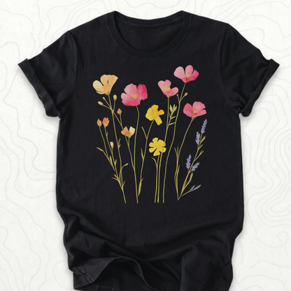 Wildflower Bouquet Tee - Black