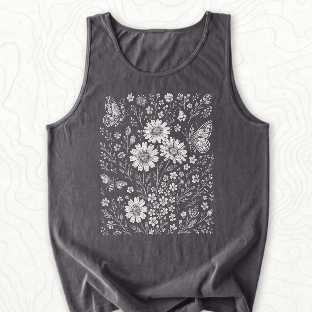 Wildflower Butterflies Tank Top - Pepper