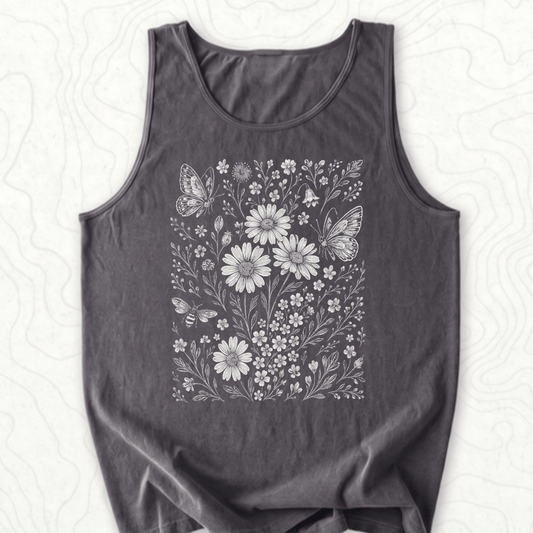 Wildflower Butterflies Tank Top - Pepper