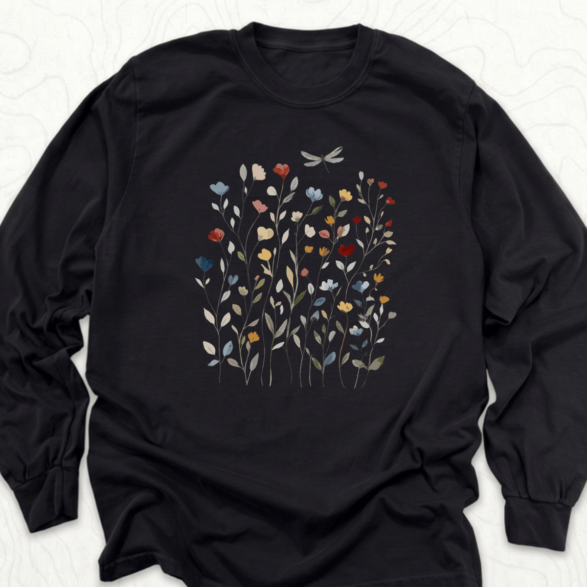 Wildflower Dragonfly LS T-shirt - Black