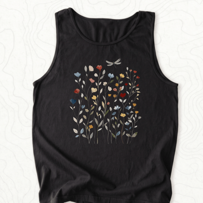 Wildflower Dragonfly Tank Top - Black