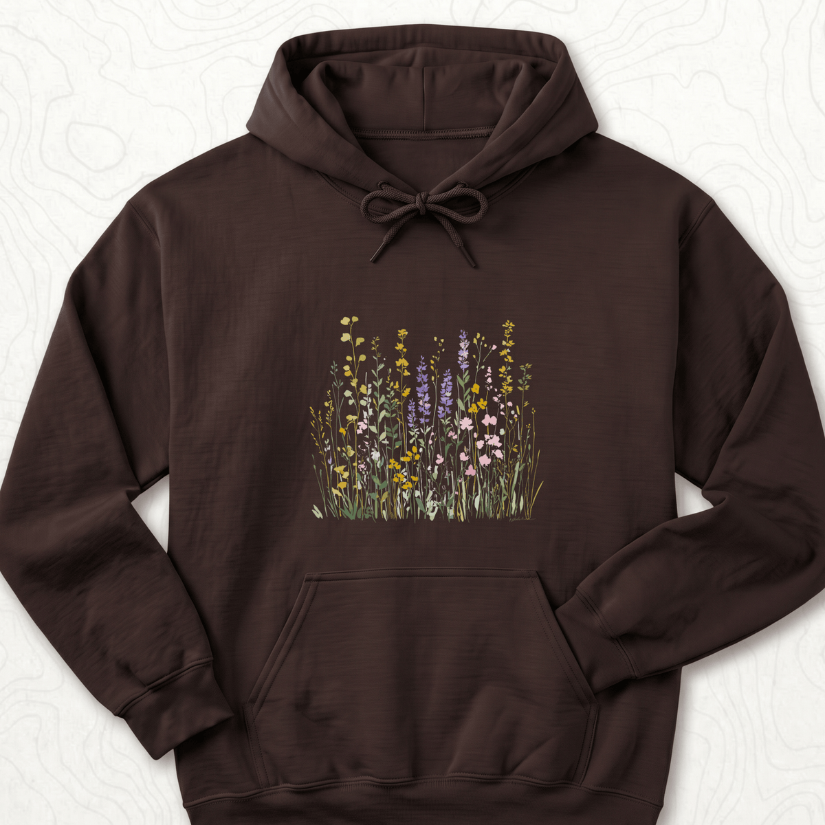 Wildflower Meadow Hoodie - Dark Chocolate