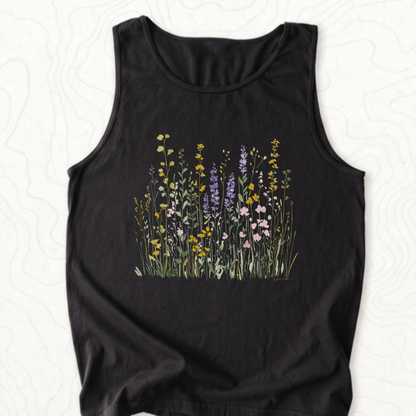 Wildflower Meadow Tank Top - Black