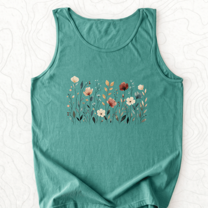 Wildflower Meadow Tank Top - Light Green