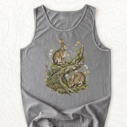 Woodland Rabbits Tank Top - Grey