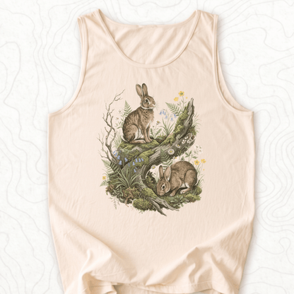 Woodland Rabbits Tank Top - Ivory