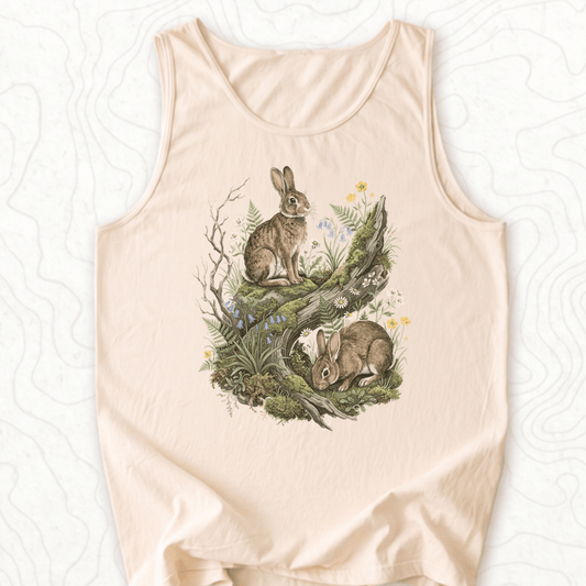 Woodland Rabbits Tank Top - Ivory