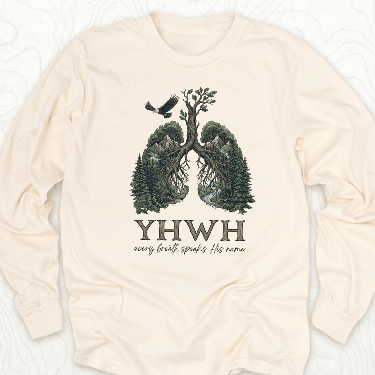 Yhwh Name LS T-shirt - Ivory