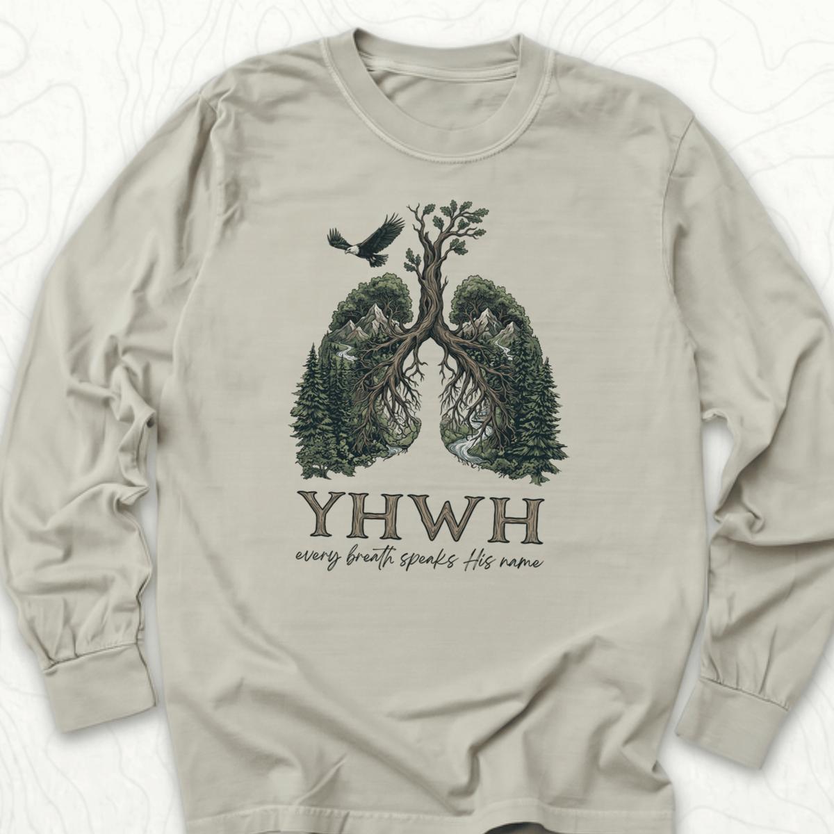Yhwh Name LS T-shirt - Sandstone