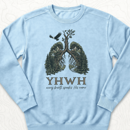 Yhwh Name Sweatshirt - Chambray