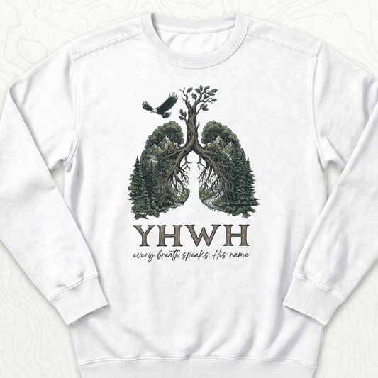 Yhwh Name Sweatshirt - White